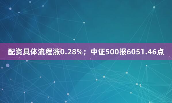 配资具体流程涨0.28%；中证500报6051.46点